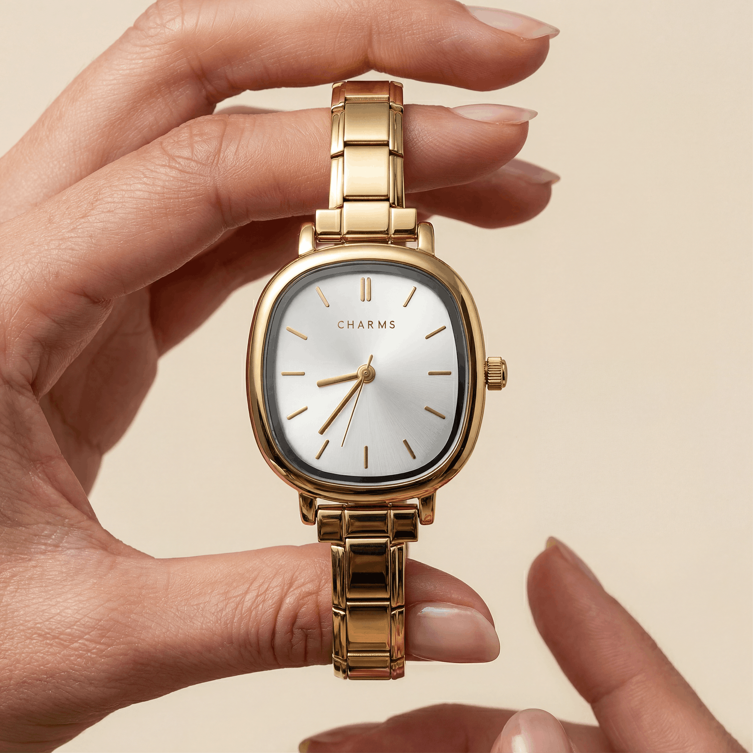 Capri Watch Gold – White Dial Edition