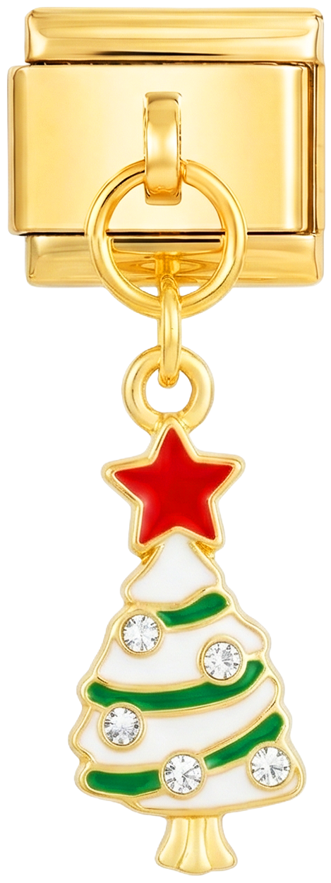 Snowy Christmas Tree with its Red Star - Snowy-Christmas-Tree-with-its-Red-Star.png