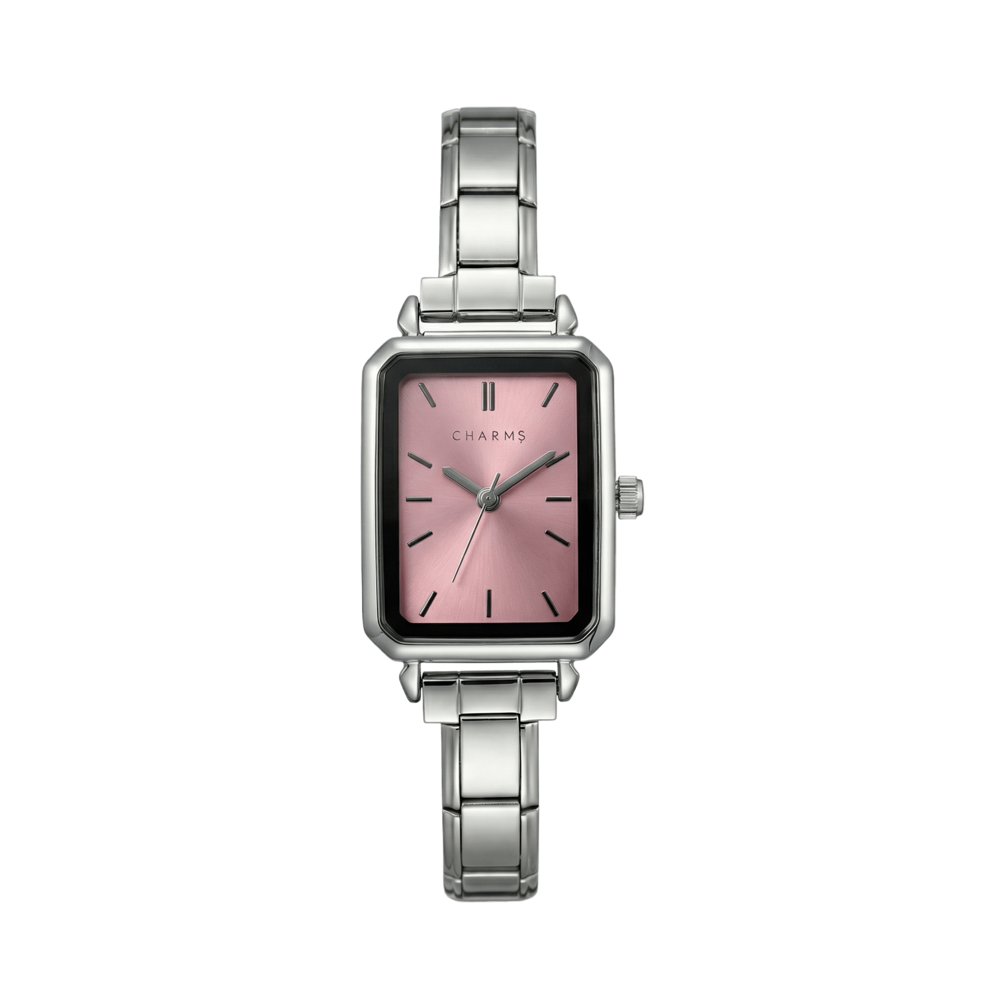 Como Watch Silver Pink Dial