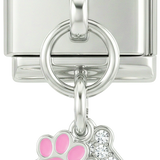 Dog Bone with Stones, on Silver - Dog-Bone-with-Stones-on-Silver.png