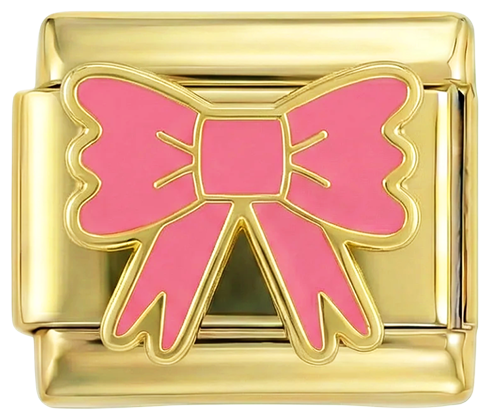 Pink Bow on Gold - Pink-Bow-on-Gold.png