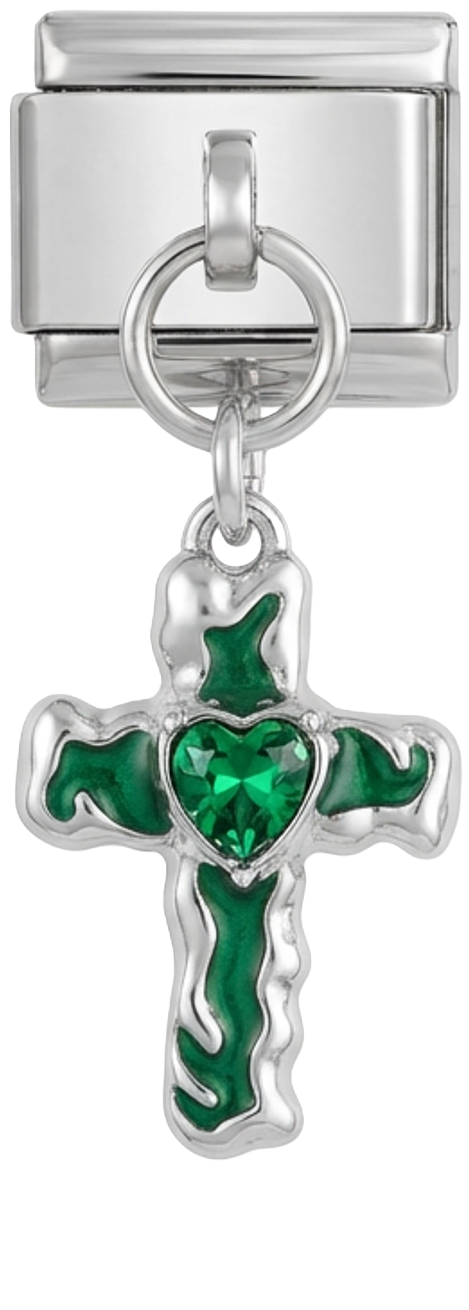 Turquoise Cross with Heart, on Silver - Turquoise-Cross-with-Heart-on-Silver.png