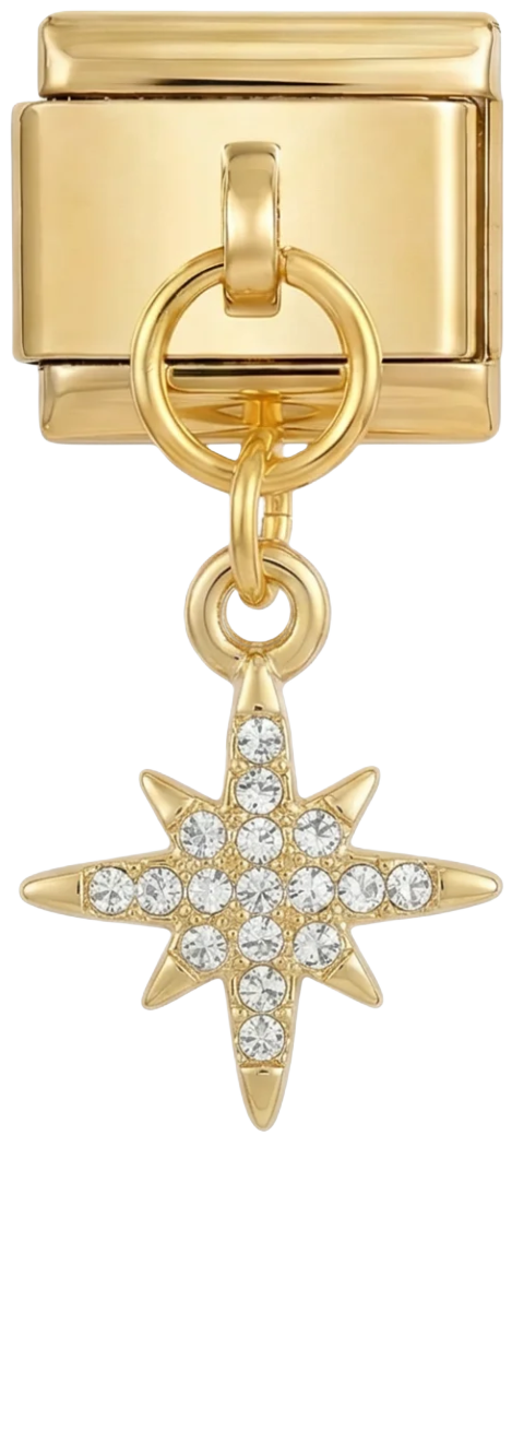 Gold Polar Star with Stones, on Gold - gold-polar-star-with-stones-on-gold.png