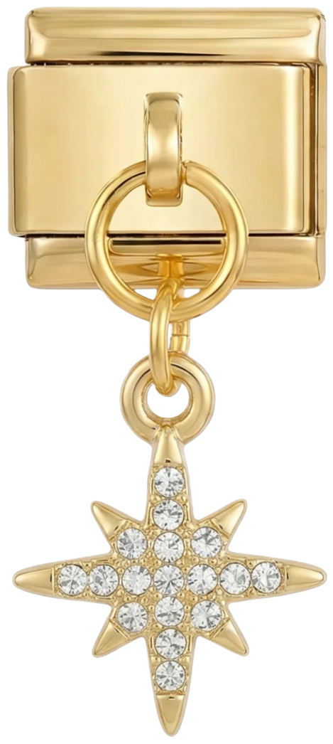 Gold Polar Star with Stones, on Gold - gold-polar-star-with-stones-on-gold.png