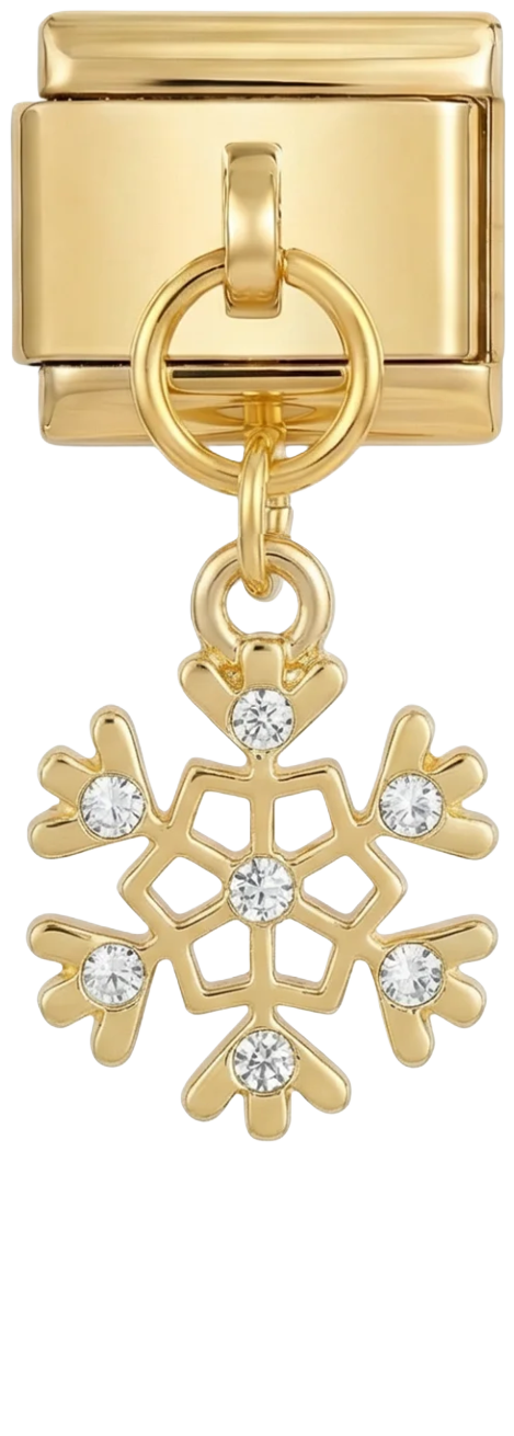 Gold Snowflake with Stones - gold-snowflake-with-stones.png