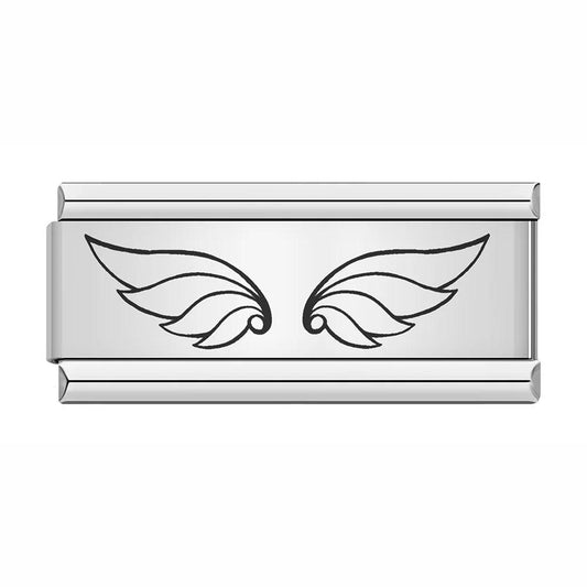 Large Angel Wings, on Silver - Charms Official