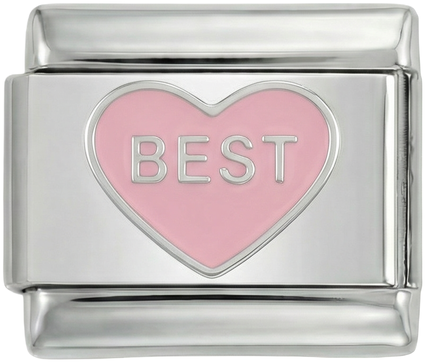 Pink Heart, BEST, on silver - pink-heart-best-on-silver.png