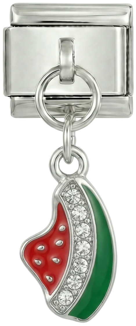 Watermelon with Stones, on Silver - watermelon-with-stones-on-silver.png